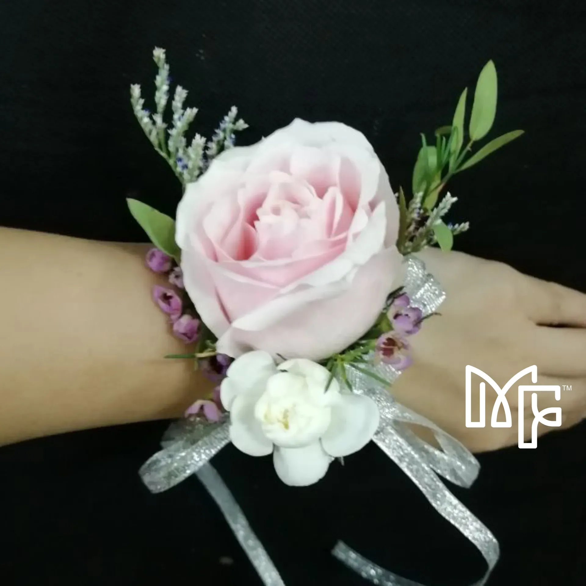 Blush Charm Wrist Corsage
