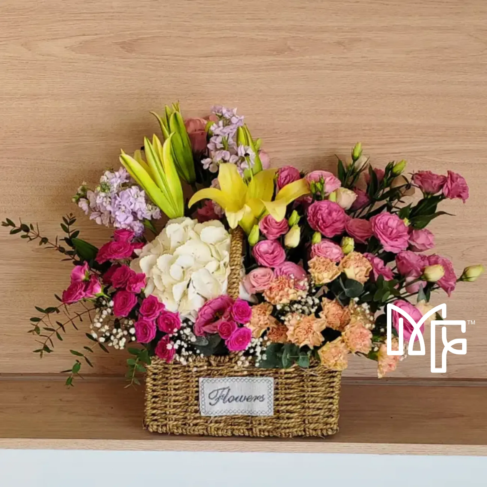 Charming Rosy Basket