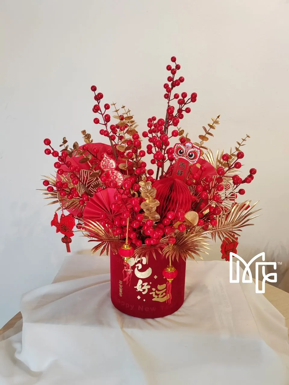 CNY Ilex Branches Potted Plant